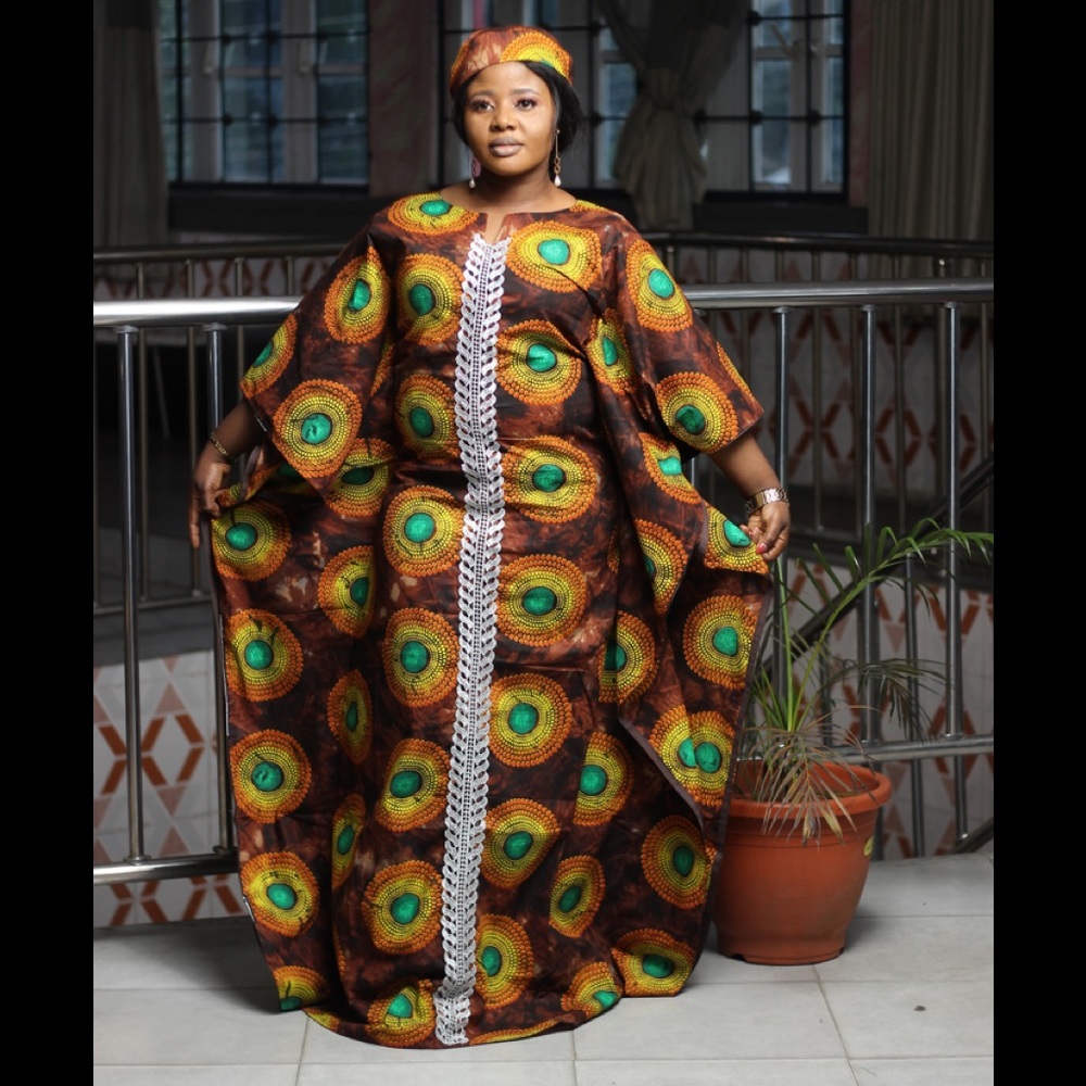 SALES! SALES!!! African maxi dress with head wrap - Picture 9 of 12